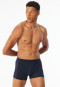 Shorts en coton bio bleu nuit- Comfort Fit