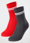 Calzini in confezione da 2 Stay Fresh con gambo medio rosso/grigio scuro - Fashion