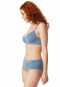 Soft bra with cup and gliding cups blue-grey - Unique Micro