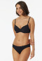 Tai slip in pizzo nero - puro cotone