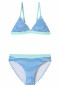 Kit bikini triangle tricot SFP 40+ recyclé rayures aquarium - Aqua