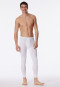 Long underpants with fly, white - Original Doppelripp