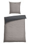 Biancheria da letto reversibile in 2 pezzi realizzata in tessuto Renforcé di colore grigio-antracite - SCHIESSER Home