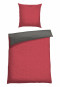 Reversible bed linen 2-piece renforcé red-anthracite - SCHIESSER Home