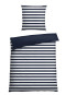 Reversible two-piece Renforcé stripes dark blue - SCHIESSER 150 Years