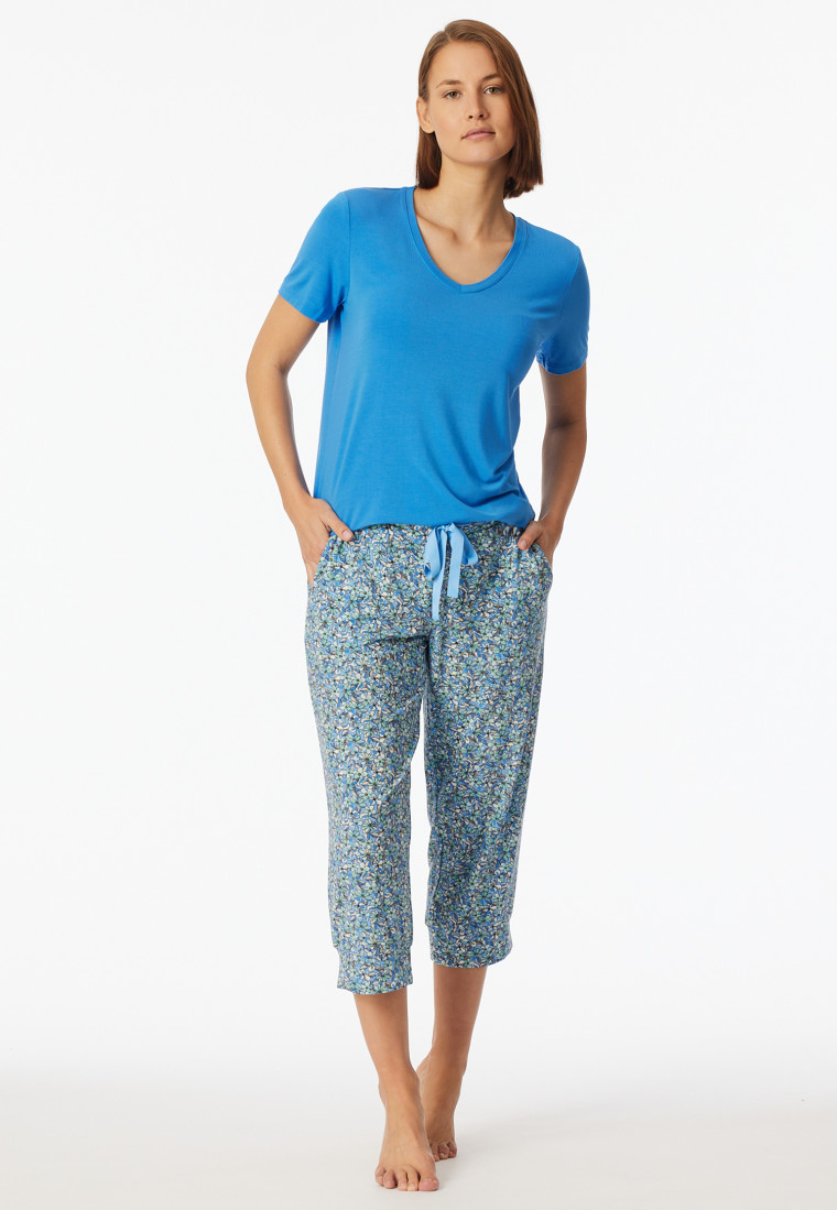 Caleçon long 3/4 Modal imprimé fleuri multicolore - Mix+Relax