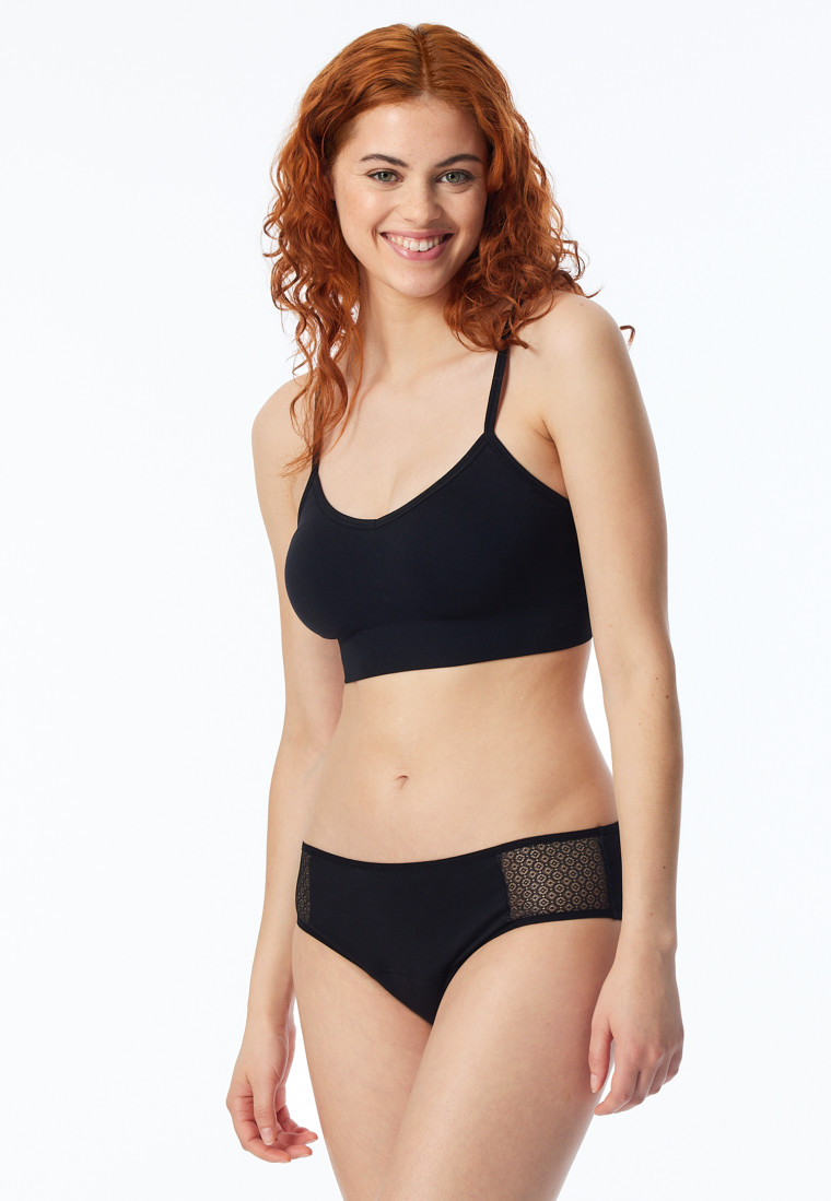 Mutandine mestruali in pizzo nero - Secret Care