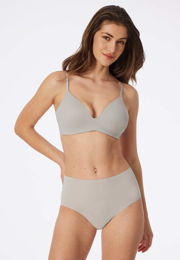 Soft padded bra without underwire gray-jaspé-gray - Invisible Soft