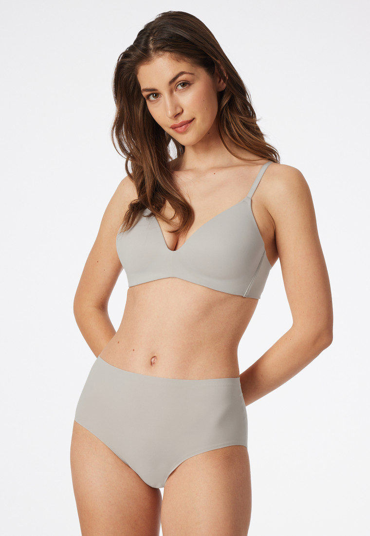 Maxi culotte microfibre gris-jaspe - Invisible Soft