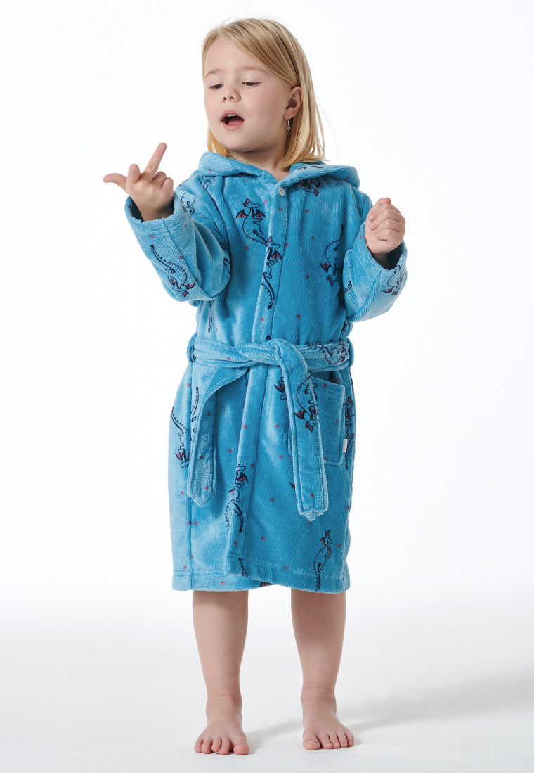 Bademantel Velours Drachendruck aquarium - Girls World