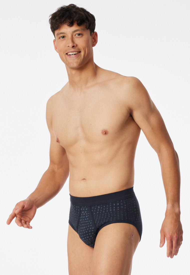 Sportslip mit Eingriff graphit gemustert - Fine Interlock