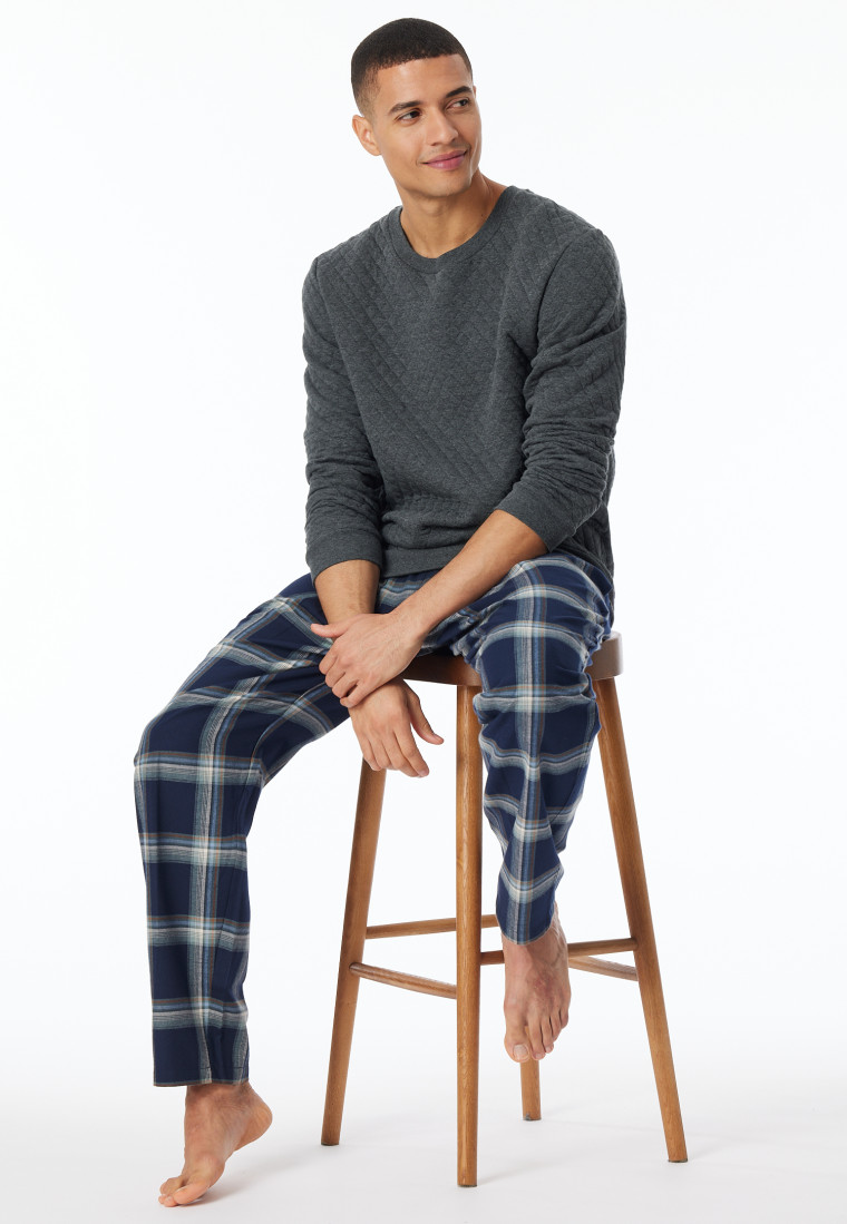 Sweatshirt dunkelgrau gemustert - Mix+Relax