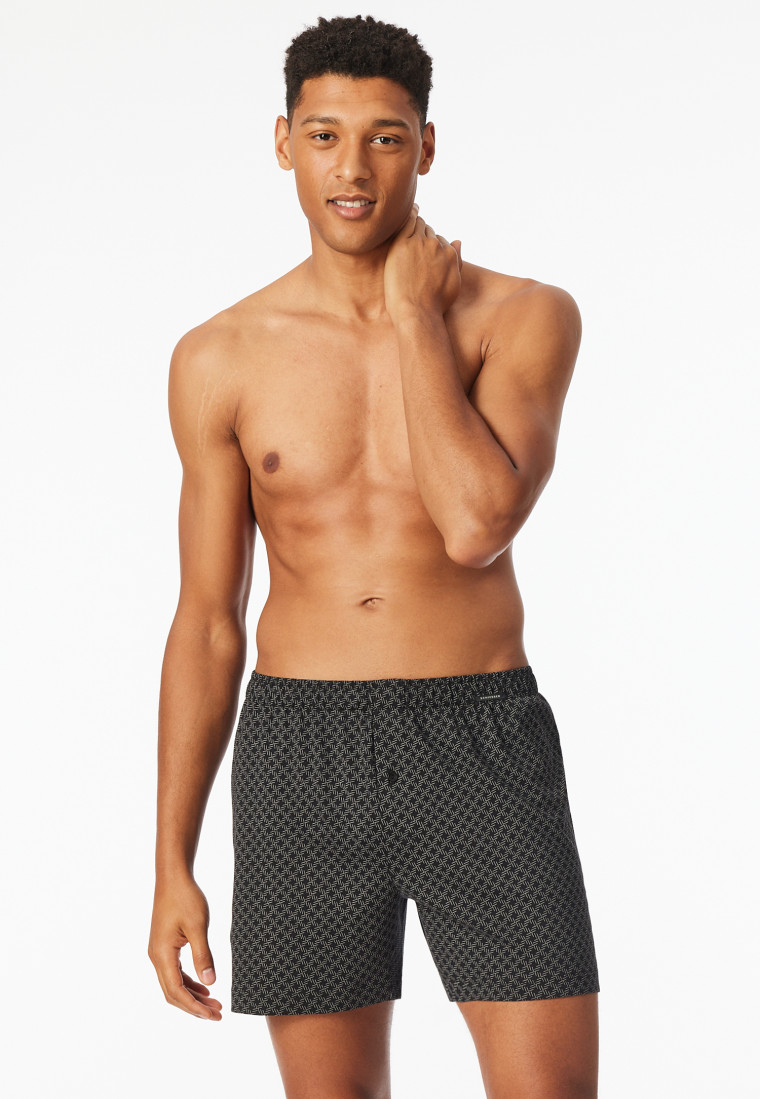 Boxer shorts 2-pack jersey plain patterned paper airplane brown - Boxer shorts multipacks