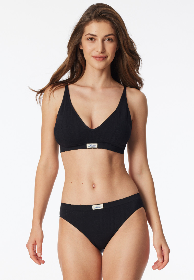 Ajourée bustier seamless black - Revival Alma