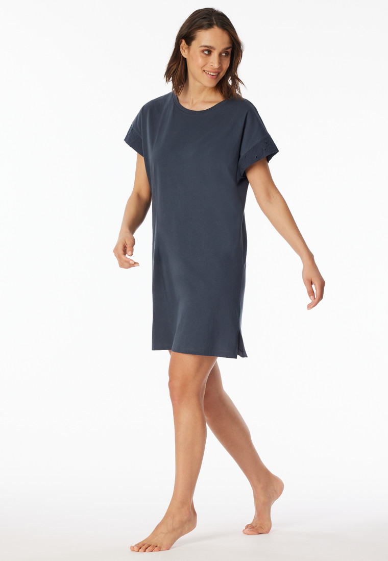 Camicia da notte corta grafite - Casual Nightwear