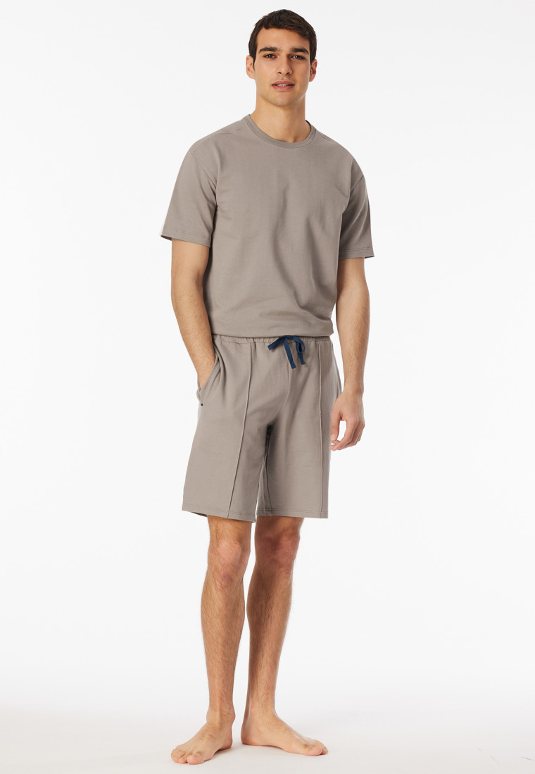 Pants short sweat fabric clay red - Mix+Relax