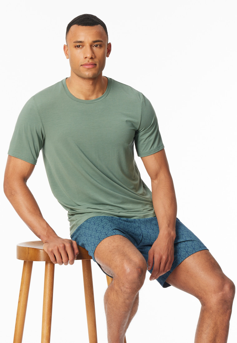 Schlafanzug kurz khaki - Long Life Soft