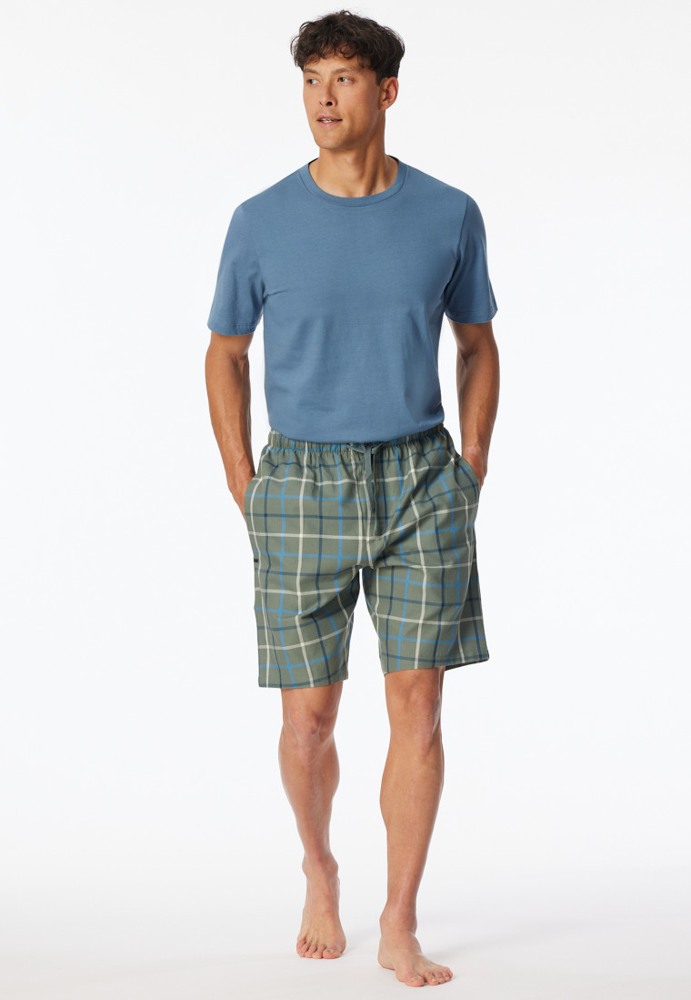 Bermuda kurz Webware khaki kariert - Mix+Relax
