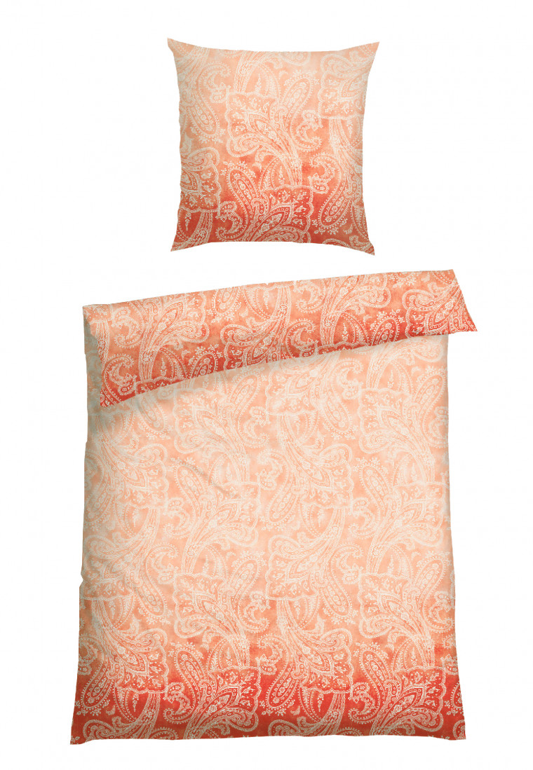 Bedding 2-piece salmon patterned - Renforcé
