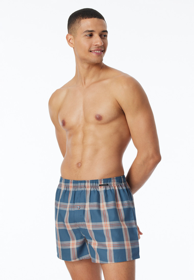 Boxershorts 2er-Pack Webware uni & kariert - Boxershorts Multipacks