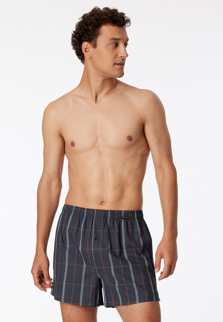 Lot de 2 boxers en matière tissée unie à carreaux multicolore - Boxershorts Multipacks