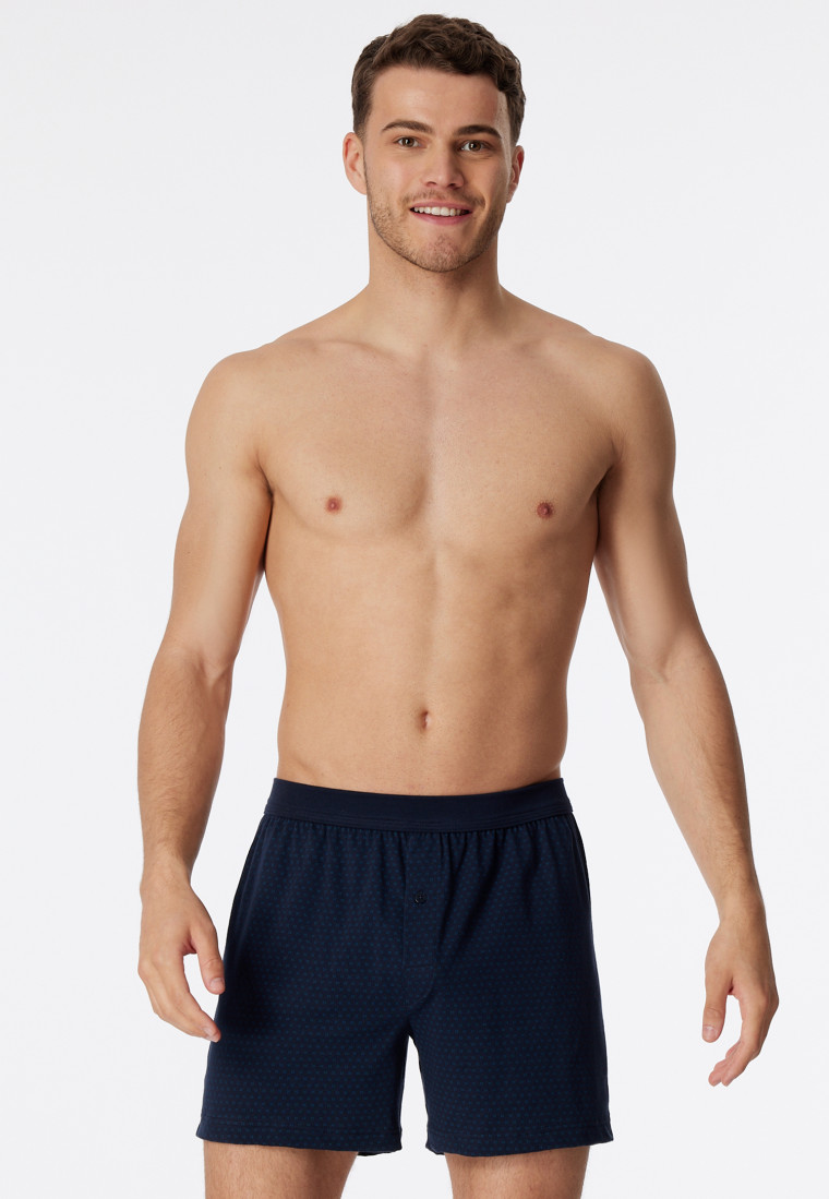 Boxer in cotone organico fantasia blu notte - Comfort Fit