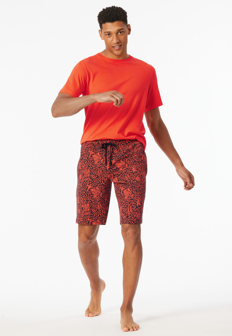 Pants short light red patterned - Mix+Relax