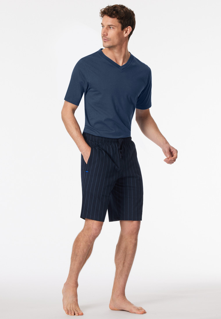 Pantaloni corti blu notte a strisce - Mix+ Relax