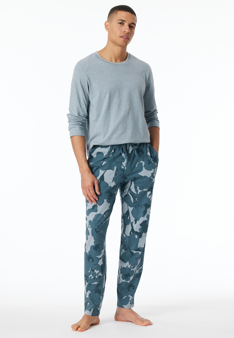 Lounge pants long Organic Cotton multicolored patterned - Mix+Relax