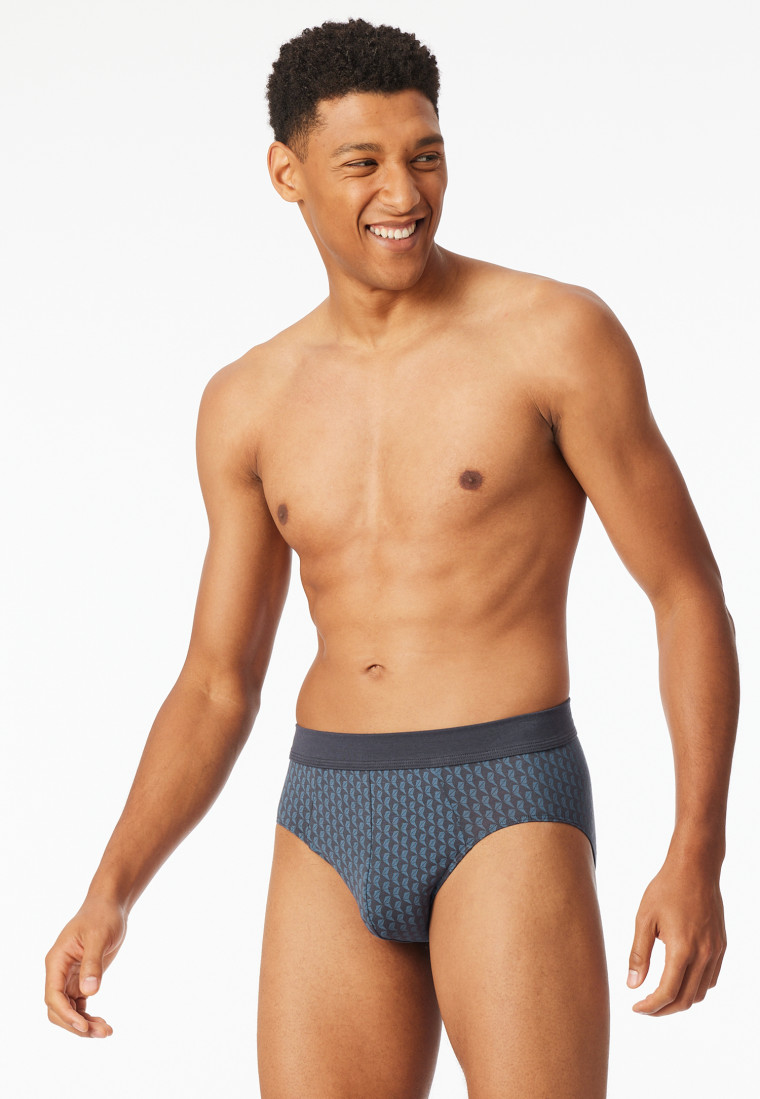 Minislip Organic Cotton gemustert graphit - Comfort Fit