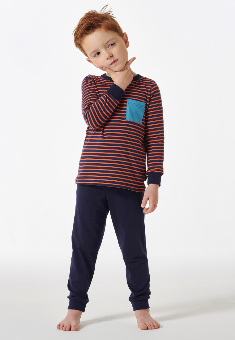 Pigiama lungo a righe blu scuro - Boys World