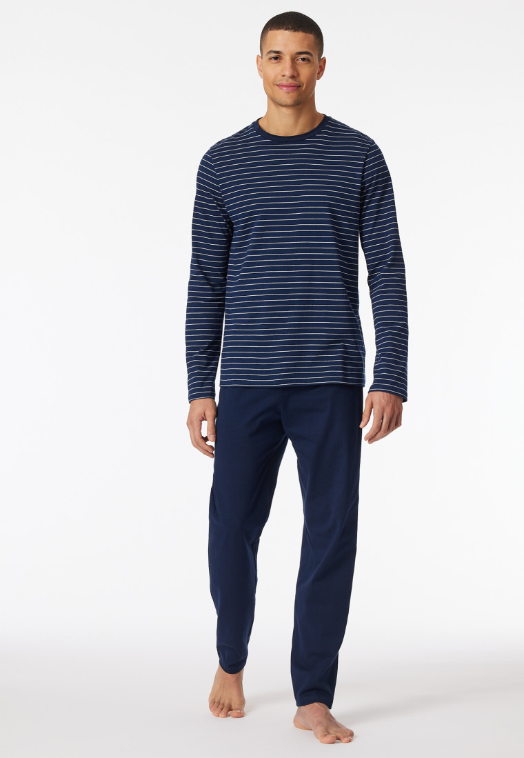 Pyjama long rayures amiral - Casual Essentials