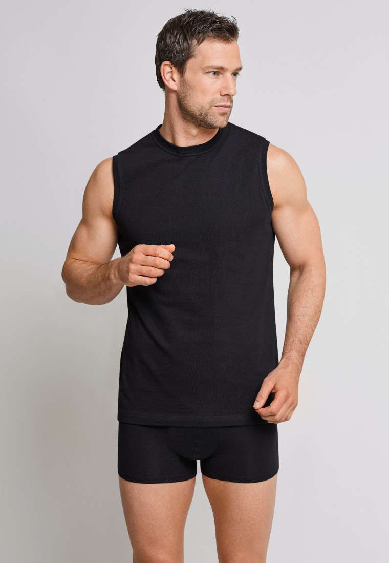 Lot de 2 maillots noirs sans manches Muscle Shirt - Essentials