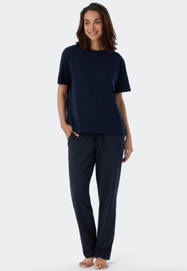 Tee-shirt manches courtes bleu foncé - Mix+Relax