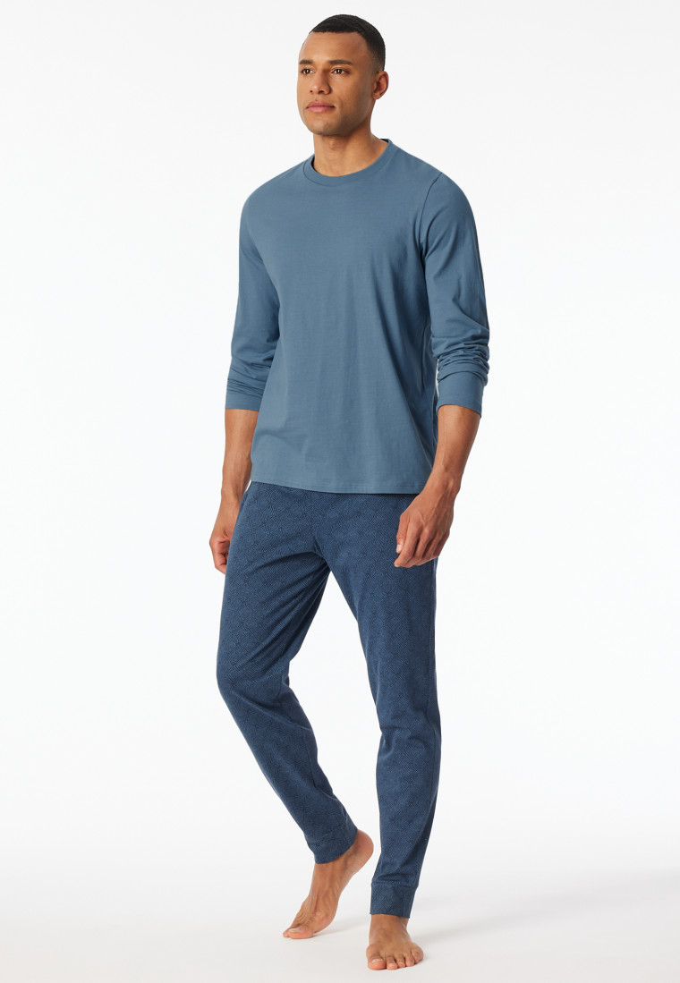 Maglietta manica lunga blu atlantico - Mix+ Relax