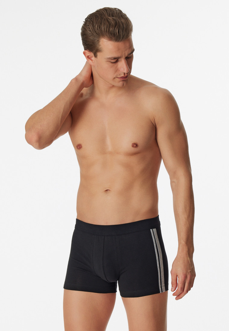 Boxer briefs 3-pack organic cotton stripes black - 95/5