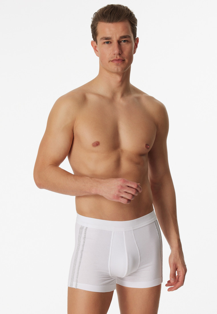 Boxers lot de 3 coton bio blanc rayé - 95/5