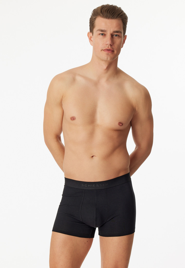Shorts 3er-Pack Organic Cotton Webgummibund uni/gemustert mehrfarbig - 95/5