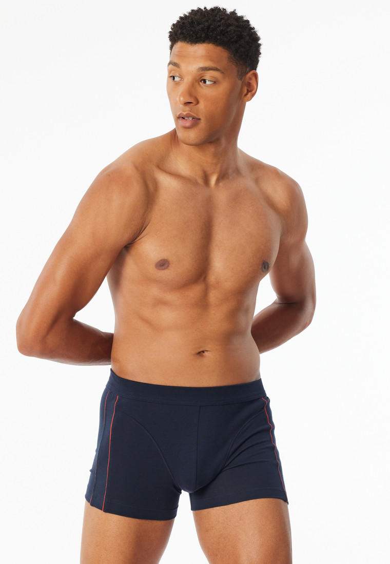 Shorts en coton bio bleu nuit- Comfort Fit