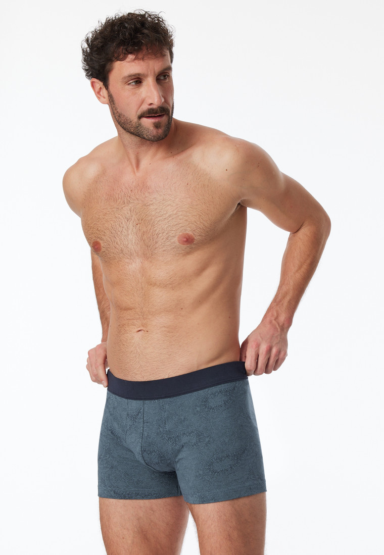 Shorts Paisley bleu nuit - Fine Interlock