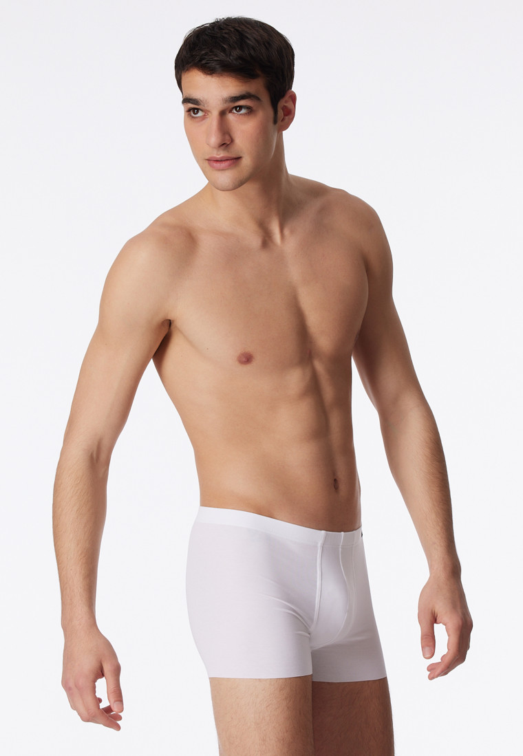 Pantaloncini interlock di colore bianco senza cuciture - Laser Cut