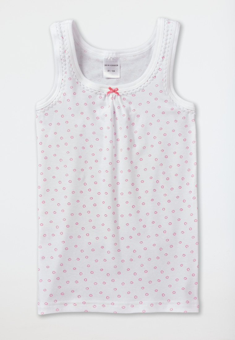 Undershirt, white with pink-colored spots - Original Classics