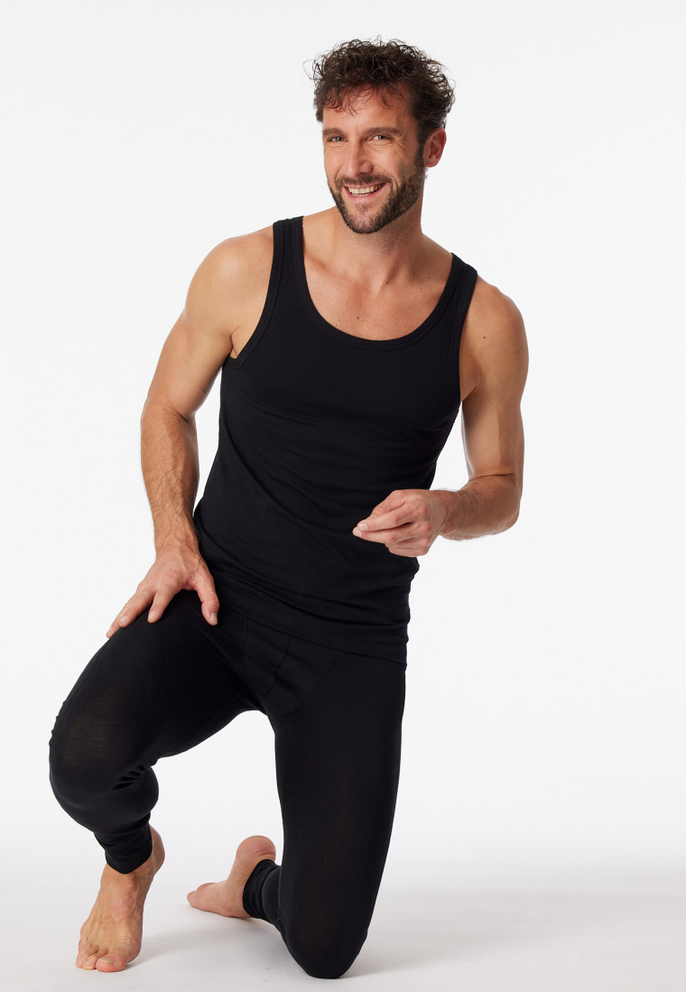 Undershirts 2-pack organic cotton black - 95/5