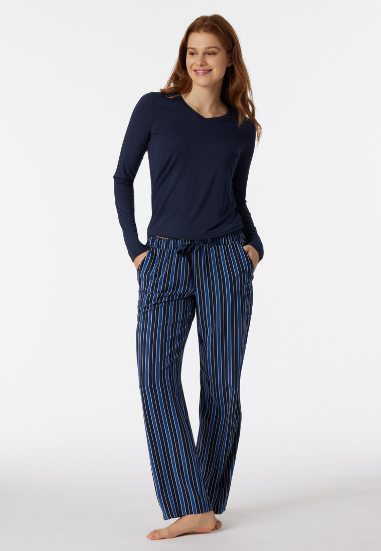 Woven pants long viscose stripes multicolored - Mix & Relax
