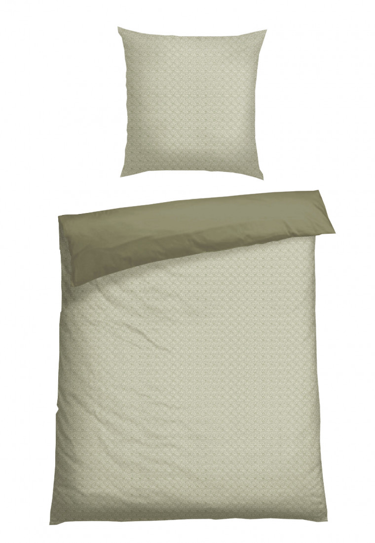 Set di biancheria da letto reversibile duepezzi Renforcé verde - SCHIESSER Home