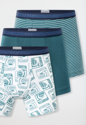 Lot de 3 shorts rayures surfeur multicolore - 95/5