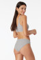 Slip Rio realizzati in cotone biologico a doppia costa, di colore grigio screziato - Pure Rib