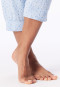 Loungehose 3/4-lang Blumen Leoparden hellblau - Mix+Relax