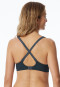 Underwired bra with molded cups and spacer lining, dark blue - Air