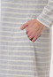 Long-sleeved sleep shirt stripes silver-grey mottled - Casual Essentials